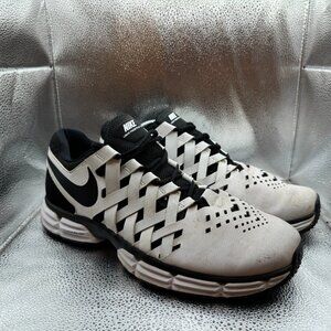 Size 11W Nike Lunar Fingertrap TR 4E Wide Mens White Black‎ Sneakers 898065-100